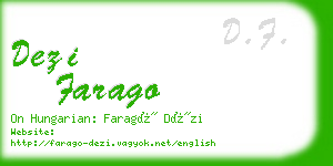 dezi farago business card